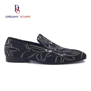 Spring New Handmade High Quality Fashion <b>Drilling</b> Design Leather Suede Custom Logo Brand Original Men Slip-On Light Dress Shoes - Product Image 3