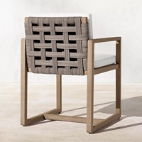 Ensemble de meubles de jardin en teck massif anti-corrosion, style minimaliste moderne, table et chaises pour jardin, hôtel, villa, cour