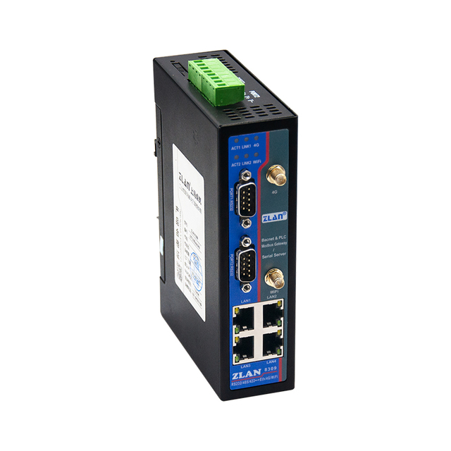 Manufacturer's IoT Gateway with Modbus/ Support RS232/485 to RJ45/WIFI/4G Interface ZLAN8309