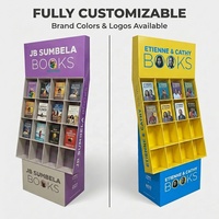 Présentoir de livres en carton ondulé écologique personnalisé Étagère au fini brillant pour magasin de détail Présentoir