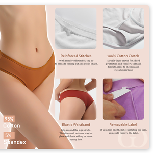 Mutandine da <span class=keywords><strong>donna</strong></span> in cotone pettinato a vita media spesse mutandine da <span class=keywords><strong>donna</strong></span> per <span class=keywords><strong>donna</strong></span> - Product Image 3