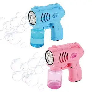 10孔电动泡泡枪儿童玩具彩色发光二极管泡泡枪自动泡泡机男孩女孩玩具