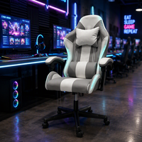 Chaise de jeu ergonomique de style course avec LED, fournie en gros par l'usine