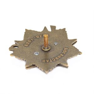 Custom Metal Gifts Antique Brass 3D Badge 3 Part Combination Event Badge - Product Image 2