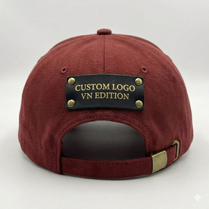 Gorra de Béisbol Roja de 6 Paneles al por Mayor con Logotipo Bordado en 3D en el Panel Frontal, Gorra Casual Unisex de Algodón con Hebilla Metálica - Product Image 6