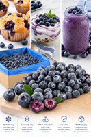 Bilah Berry Biru Beku IQF Bersertifikat HALAL untuk Pembuatan Selai dan Saus Premium