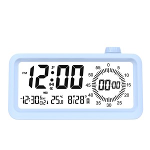 Reloj Despertador Inteligente <span class=keywords><strong>Lcd</strong></span> Temporizador Visual Temperatura de Brillo Ajustable y Pantalla de Calendario 12/24H Opciones de Tiempo para Personas que Duermen Pesadamente - Product Image 1