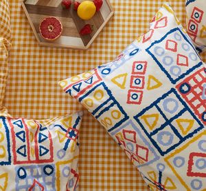 Mềm bông QUILT Cover gối thiết lập phong cách mới ba mảnh bộ đồ giường sọc không thường xuyên mô hình hình học cho phòng ngủ nhà khách sạn - Product Image 4