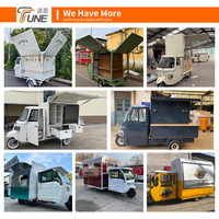 Triciclo Eléctrico Food Truck TUNE, Carrito de Café Móvil con Cocina Completa, Remolque de Concesión Estilo Piaggio Ape