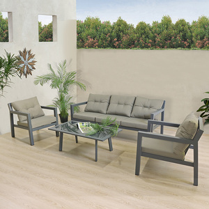 Ensemble de patio en aluminium, meubles d'extérieur de villa, cadre en aluminium, canapé de jardin, <span class=keywords><strong>palette</strong></span> d'oreillers - Product Image 6