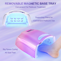 Lampe à ongles UV LED sans fil professionnelle 96W, sécheuse à ongles rechargeable avec 45 perles LED et écran LCD pour un séchage rapide du vernis gel