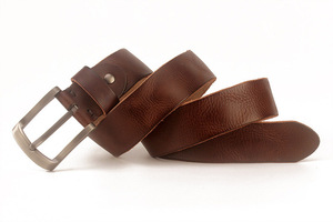 <span class=keywords><strong>Cintura</strong></span> da Uomo in Pelle Bovina di Prima Qualità, 38mm, Stile Vintage Lavato, Fatta a Mano, Classica per Jeans - Product Image 5