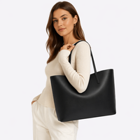 Sac à main pour femme en cuir vegan de luxe, sac fourre-tout pour le travail, sac à bandoulière en PU avec logo personnalisé
