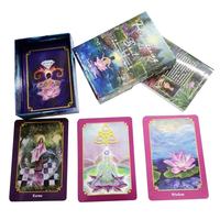 Cartes à jouer personnalisées en gros, design coloré, impression de jeu de cartes, cartes de tarot avec guide