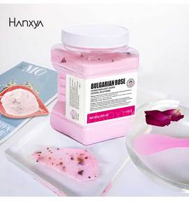 Maschera di collagene in polvere maschera gelatina 100% naturale organico petalo di rosa sbiancante trattamento dell'acne maschera morbida - Product Image 2