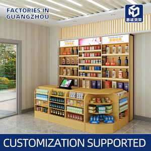 Tùy chỉnh Gondola cửa hàng nói chung siêu thị cao cấp bằng gỗ đa chức năng thanh toán truy cập để lưu trữ tiền mặt. - Product Image 3