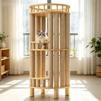 Tour d'escalade pour chat de qualité supérieure, ronde, avec plusieurs poteaux à gratter en sisal, arbre à chat pour l'activité des chats d'intérieur