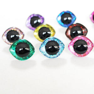 Ojos de seguridad ovalados 3D con purpurina para tejer a ganchillo con arandelas - Product Image 1