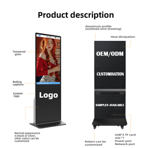 ZDHQ en çok satan 4K akıllı Kiosk dikey LCD interaktif Panel dijital reklam oyuncuları kat ayakta dokunmatik ekran - Product Image 3