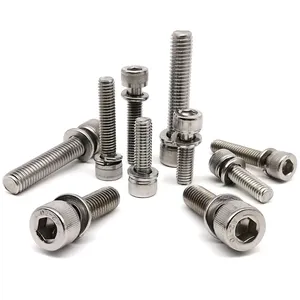 M2 M2.5 M3 M4 M5 M6 M8 M10 304 A2 Stainless Steel Hexagon Hex Socket Cap Head SEM Screw with Spring Washer Gasket Assemble Bolt