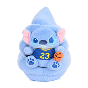 Logotipo personalizado Stitchh juguete de peluche en forma de caca cojín juego de baloncesto monstruo azul muñeco de peluche sofá cojín decoración del hogar - Product Image 1
