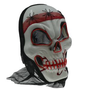 <span class=keywords><strong>Masque</strong></span> LED fil lumineux Red Death pour cosplay, crâne Burning Man pour Halloween - Product Image 4
