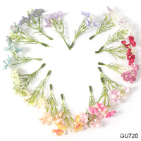 Fleur d'hortensia artificielle réaliste en soie pour pince à cheveux DIY, accessoire de coiffure de mariage, petit bouquet style Ins