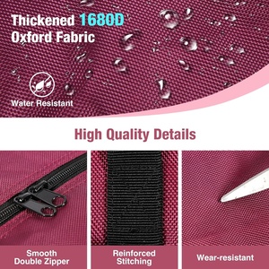 Borsa da Viaggio Pieghevole Rossa in Poliestere con Cerniera, Borsa Sportiva Grande 75L/96L/100L, Borsa Leggera Impermeabile - Product Image 3