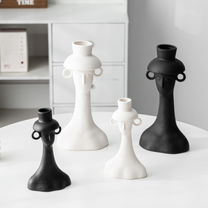 <span class=keywords><strong>Vase</strong></span> à fleurs <span class=keywords><strong>en</strong></span> céramique créatif <span class=keywords><strong>en</strong></span> <span class=keywords><strong>forme</strong></span> <span class=keywords><strong>de</strong></span> <span class=keywords><strong>tête</strong></span>, style nordique moderne, fait main, pour décoration intérieure – Meilleure vente - Product Image 3