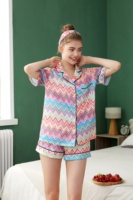 Dropping Shopping Sexy Frauen benutzer definierte Pyjamas kurze Set Satin Pyjamas