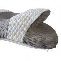 Oreiller en mousse à mémoire de forme rectangulaire WJ-2057 avec contour à rebond lent pour le camping et l'hôtellerie, soutien cervical et protection du cou