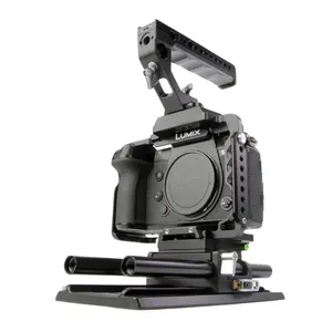 Gearvoo Camera Cage Support Vertical Shooting Function For Panasonic Lumix Cameras DSLR Rigs For Video Shooting