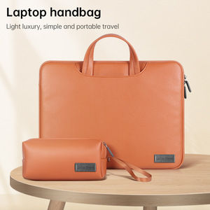 2024 Offre Spéciale sacs pour ordinateur portable en cuir PU de luxe Durable Portable voyage étanche ordinateur portable manches sac pour ordinateur portable pour hommes femmes - Product Image 2