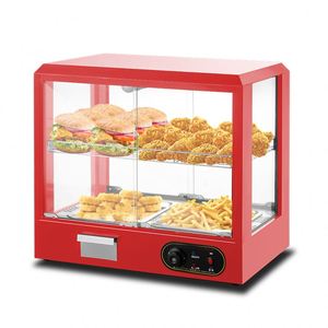 Chauffe-Plats Professionnel en Acier Inoxydable à Température Contrôlée pour Comptoir, Présentoir à Pizzas 3 Niveaux 1200W Grande Taille - Product Image 1