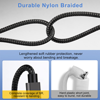 Cable de carga rápida tipo C de 60W Cable de carga rápida C a C 3A PD Cables de carga rápida Línea de datos para Macbook Tablet Pc y teléfono