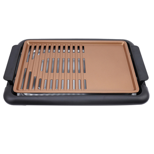 Gril électrique moderne avec plaque de cuisson en fonte, barbecue portable avec contrôle de température, revêtement antiadhésif, usage domestique - Product Image 4