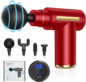 Massagepistool, Mini Massagepistool, 6 Snelheden, 4 Massagekoppen, 1800mAh Batterij, Type-C Opladen, Super Stil - Product Image 1