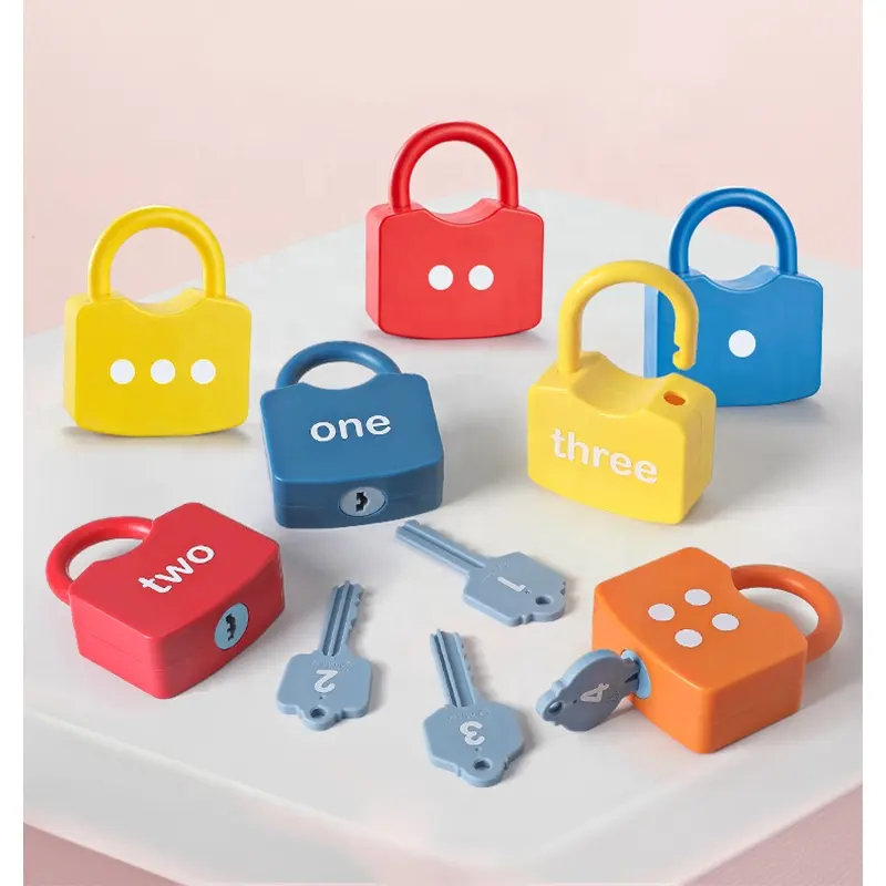 Children's Montessori Number Learning lock and key toys Numbers Matching Educational Alphabet Locks Toys For Kids