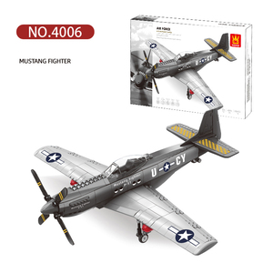 Hot Bán Wange Không Quân Avion P-51 Mustaand Máy Bay Chiến Đấu WW2 Máy Bay Mới Nhựa Mô Hình Đồ Chơi Chiến Tranh Thủ Công Máy Bay Xây Dựng Khối Thiết Lập - Product Image 4