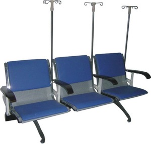 Ruang resepsi rumah sakit kustom pasien yang nyaman. V. Bangku transfusi darah 3 tempat duduk, kursi infus menunggu banyak orang - Product Image 1