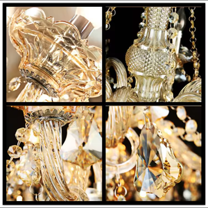 Candelabro clásico de cristal D140CM para hotel, vestíbulo, Villa, iluminación para el hogar con vela de cristal, tamaños medios de lámpara, novedad - Product Image 4