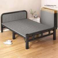 Cadre de lit en fer pliable moderne et durable, gain de place, avec housse amovible pour dortoir, bureau, hôtel, école