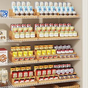 Bamboo Storage Rack 3 Tier Multi Function Kitchen Organizer For Spices And Sundries <b>Desktop</b> <b>Shelf</b> - Product Image 4