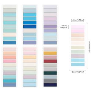200 Hojas de Notas Adhesivas de Color Morandi, Material PET Semitransparente con Marcador de Errores, Estilo INS, Pestañas Autoadhesivas - Product Image 3
