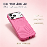 Coque magnétique en silicone effet diamant ondulé pour iPhone 18 Pro Max, avec cadre de protection d'objectif pour iPhone 12 Pro Max et iPhone 17 – Vente en gros