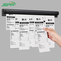 Porte-mémo en aluminium avec matière plastique Présentoir mural pour commandes de cuisine de restaurant et organisateur de documents Support pour notes de bureau