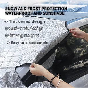 Demi-couverture de pare-brise multifonctionnelle épaissie <span class=keywords><strong>anti</strong></span>-neige <span class=keywords><strong>anti</strong></span>-gel <span class=keywords><strong>anti</strong></span>-glace pare-soleil magnétique Premium Car Cover - Product Image 2