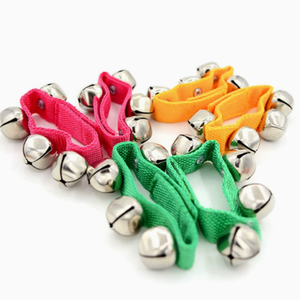 Bracelets de cheville et de poignet ajustables multicolores avec clochettes, instrument de musique, vente en gros - Product Image 4