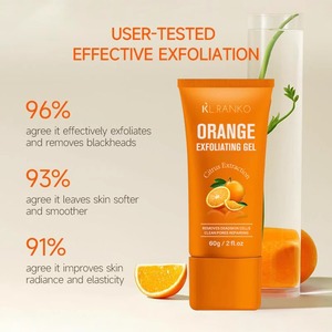 Gel Exfoliant <span class=keywords><strong>Purifiant</strong></span> Vegan à l'Orange et Vitamine C – Nettoyant Profond des Pores, Gommage Visage et Corps Éclaircissant Contre les Points Noirs - Product Image 2
