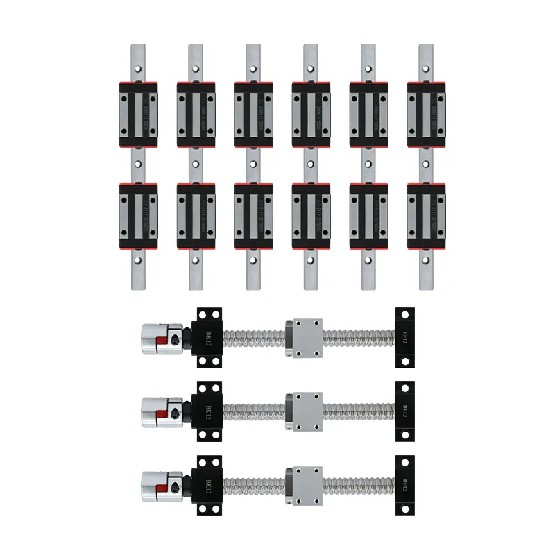 20mm HGH20-400/1500/2500mm linear rai set +SFU1605-450/1550/2550 ball screw +1605 NUT HOSING +hgh20ca+bkbf12+coupler for cnc set